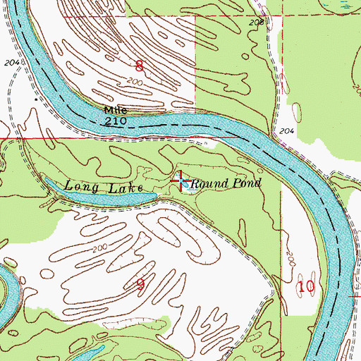 Topographic Map of Round Pond, AR