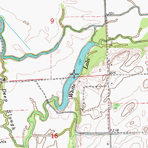 Topographic Map of White Lake, AR