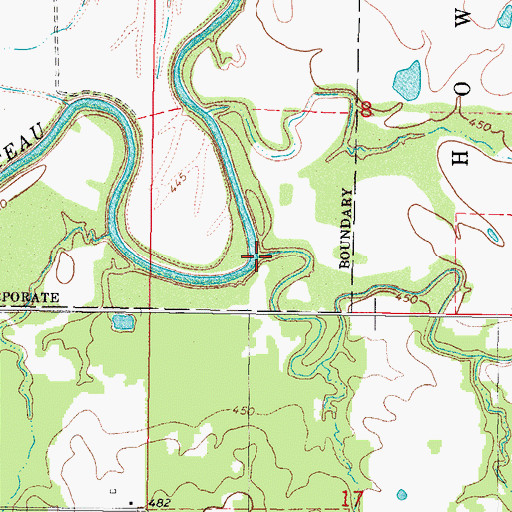 Topographic Map of Sugarloaf Creek, AR
