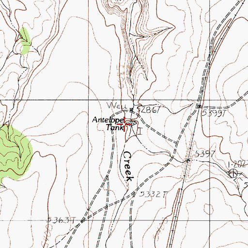 Topographic Map of Antelope Tank, AZ