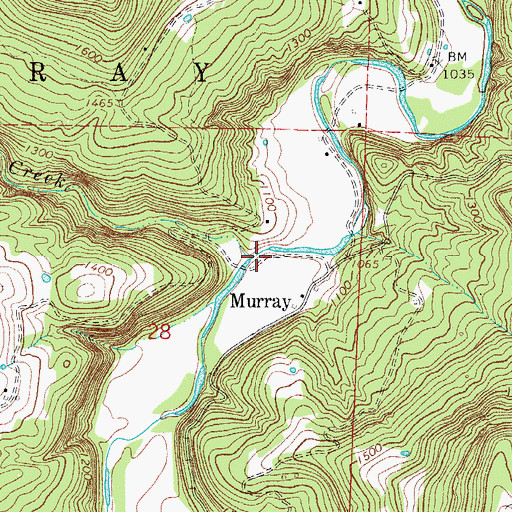 Topographic Map of Abb Creek, AR