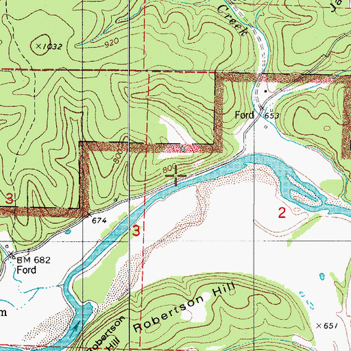 Topographic Map of Abbey Cemetery, AR