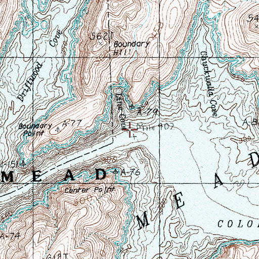 Topographic Map of Line Cove, AZ