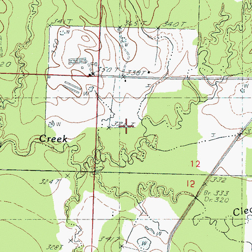 Topographic Map of Supervisor District 4, MS