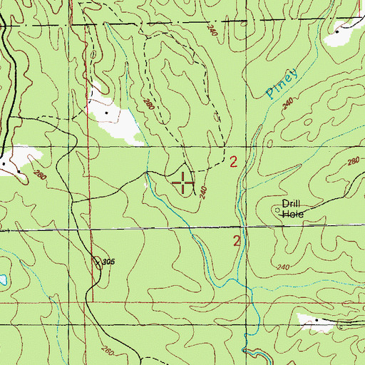 Topographic Map of Supervisor District 5, MS