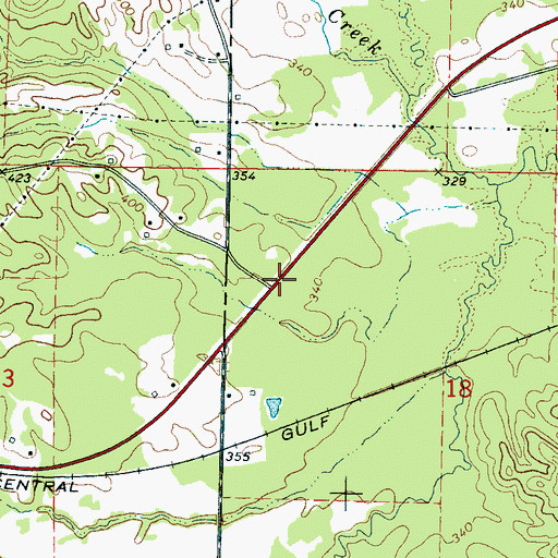 Topographic Map of Elliotts Store (historical), MS