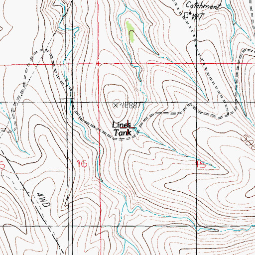 Topographic Map of Lines Tank, AZ
