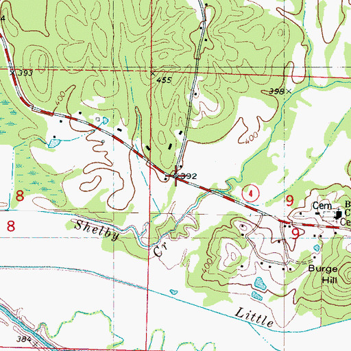 Topographic Map of Spight (historical), MS