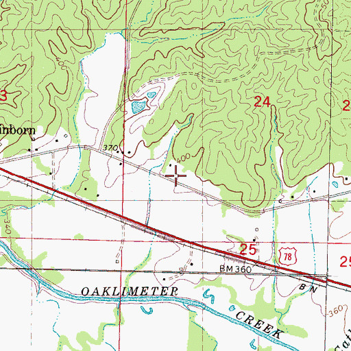 Topographic Map of Tacaleechi (historical), MS