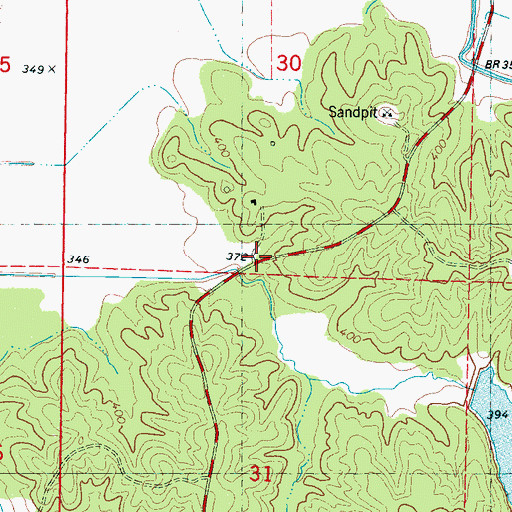 Topographic Map of Todd (historical), MS