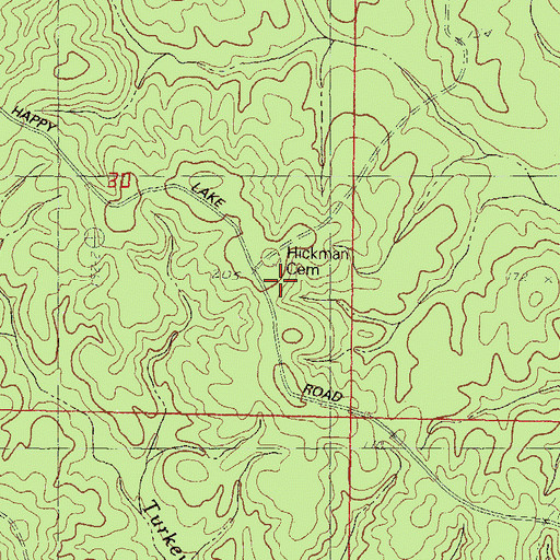 Topographic Map of Little Biloxi State Wildlife Management Area, MS