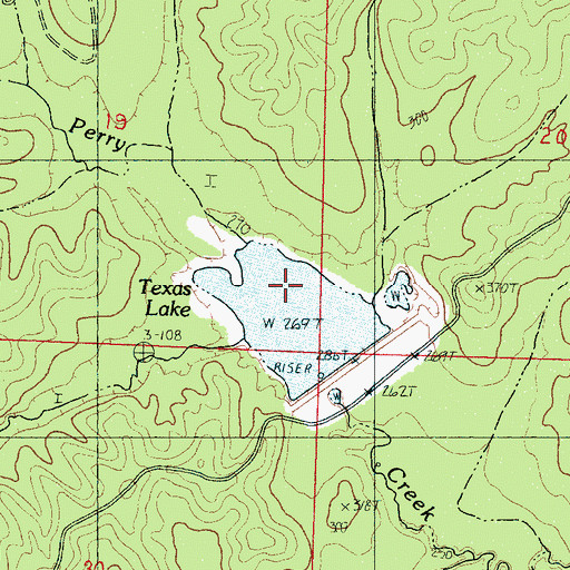 Topographic Map of Texas Lake, MS