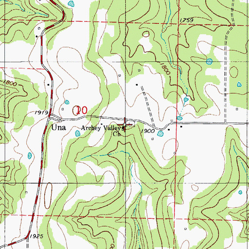 Topographic Map of Archer Valley School, AR