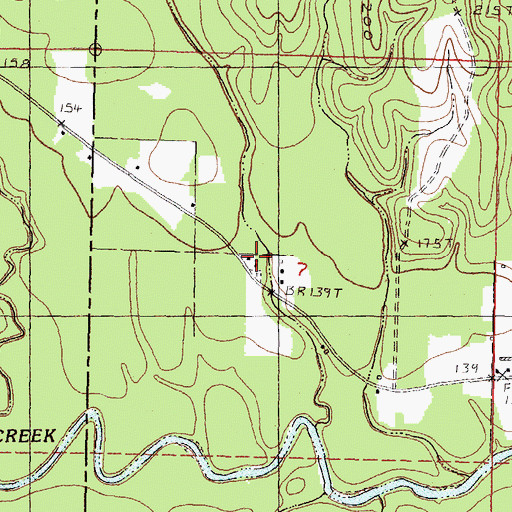 Topographic Map of Clear Creek Church, MS