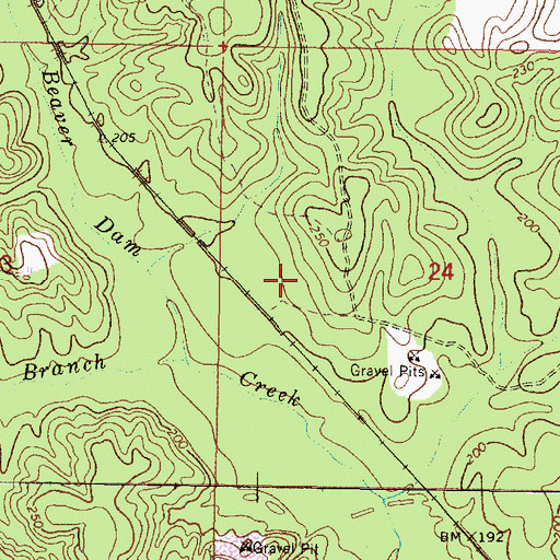 Topographic Map of Lancaster (historical), MS