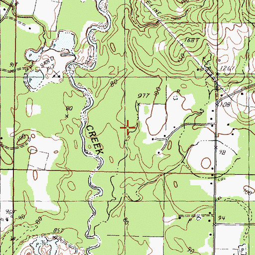 Topographic Map of Thompson Creek Church (historical), MS