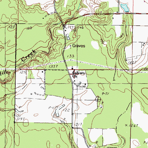 Topographic Map of Tucker Bay School (historical), MS
