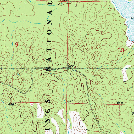Topographic Map of Anvil (historical), MS
