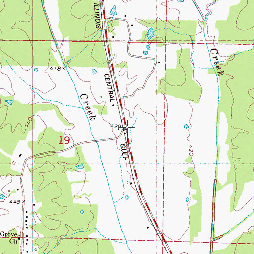 Topographic Map of Guyton (historical), MS