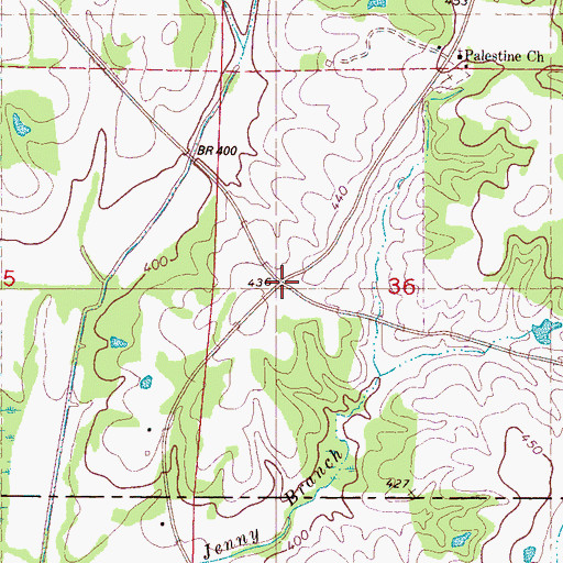 Topographic Map of Leconte (historical), MS