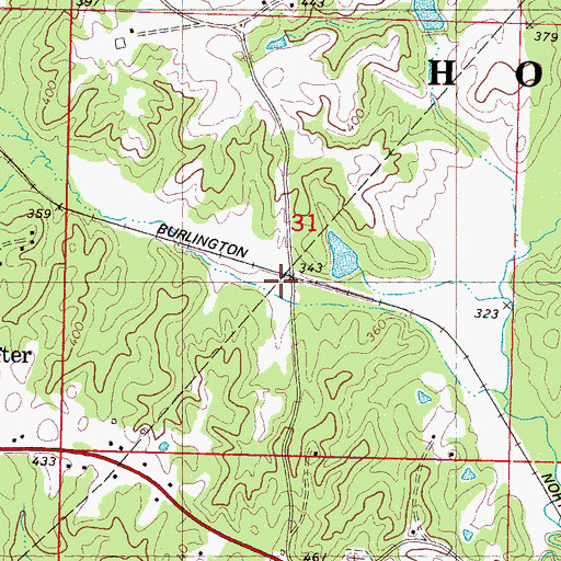 Topographic Map of Moody (historical), MS