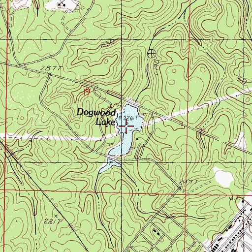 Topographic Map of Dogwood Lake, MS