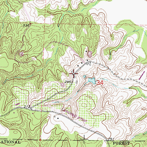 Topographic Map of Rock Hill Church (historical), MS