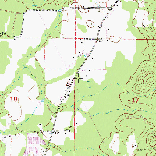 Topographic Map of Willards School (historical), MS