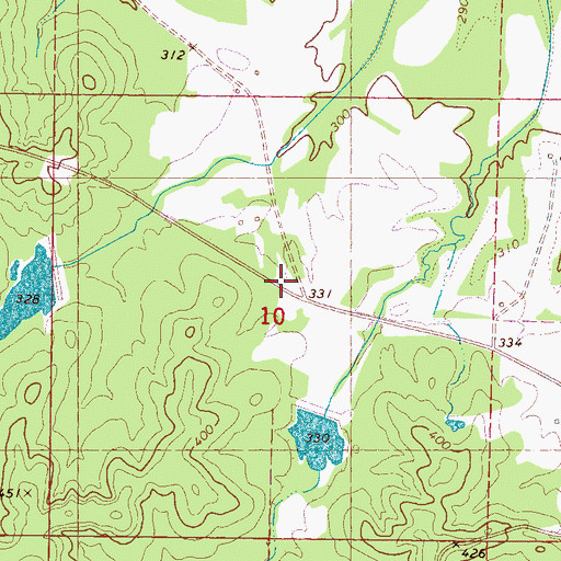 Topographic Map of Coffey School (historical), MS