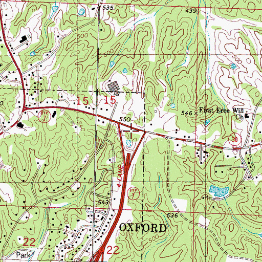 Topographic Map of Cullen School (historical), MS