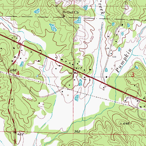 Topographic Map of Indian Mound School (historical), MS