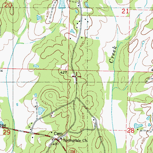 Topographic Map of Jackson Store (historical), MS