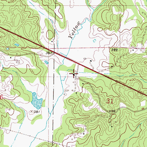 Topographic Map of Linkers Mill (historical), MS
