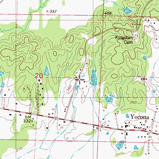 Topographic Map of Lusk Store (historical), MS