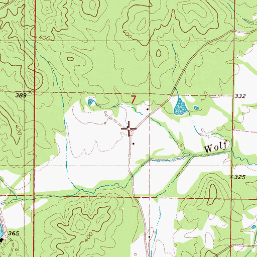 Topographic Map of Noah (historical), MS