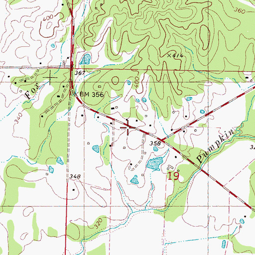 Topographic Map of Porterton, MS