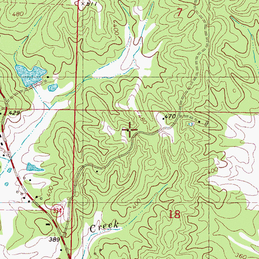 Topographic Map of Providence Church (historical), MS