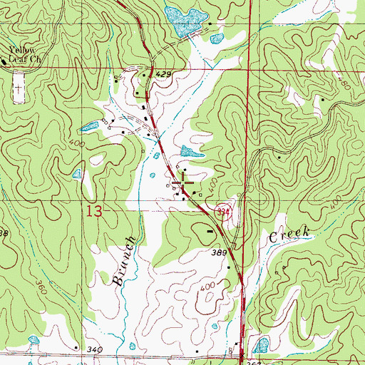 Topographic Map of Ragland Store (historical), MS