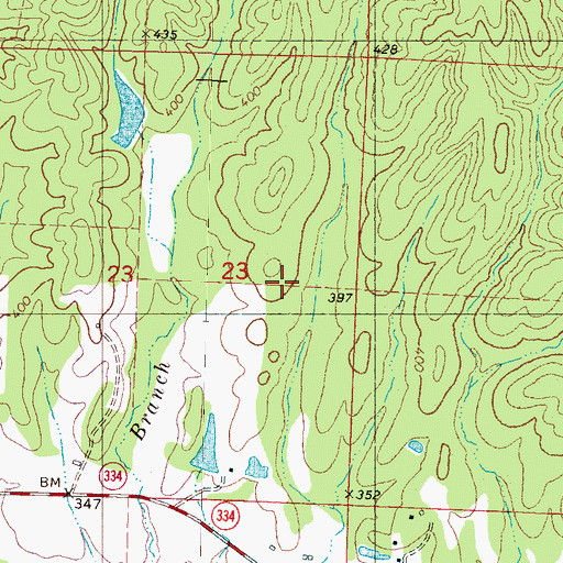 Topographic Map of Slack Ridge Church (historical), MS