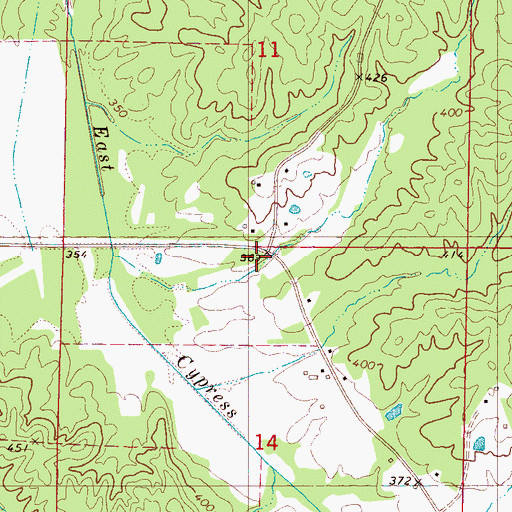 Topographic Map of Stones Store (historical), MS
