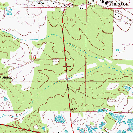 Topographic Map of Chester (historical), MS
