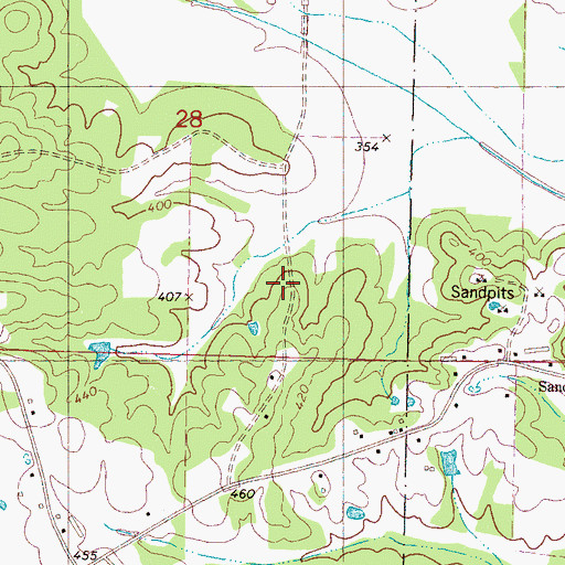 Topographic Map of MacNeelys Tanyard (historical), MS