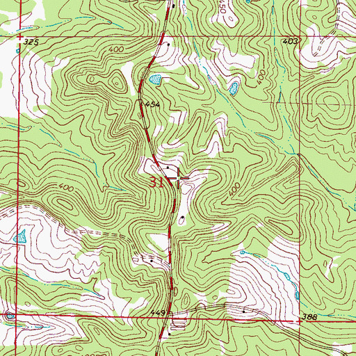 Topographic Map of Bethel Church (historical), MS