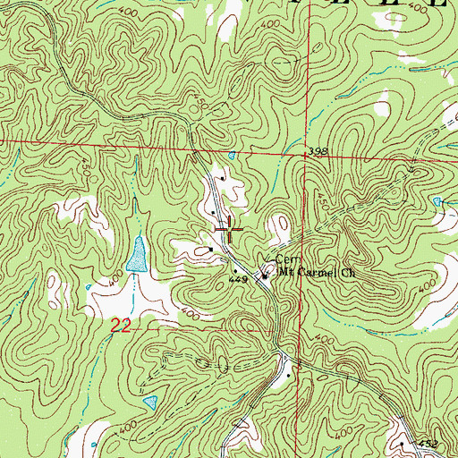 Topographic Map of Klein, MS