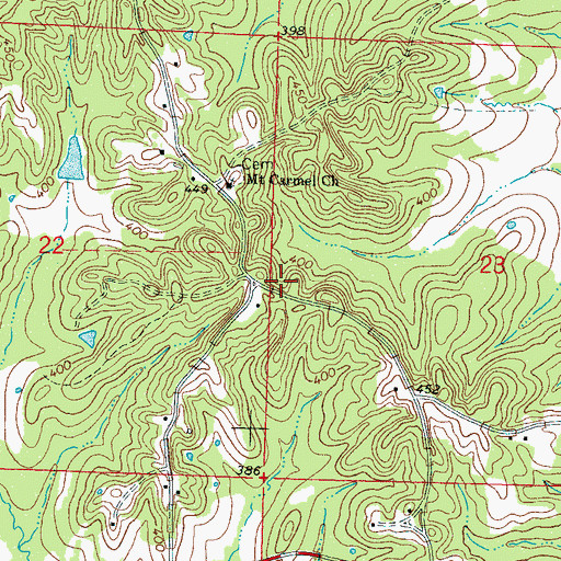 Topographic Map of Klein School (historical), MS