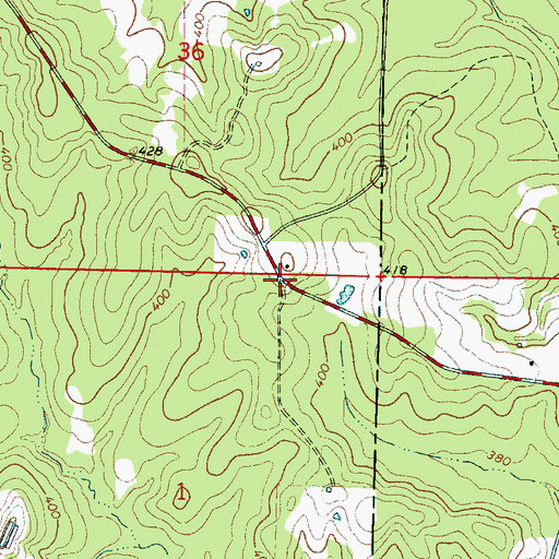 Topographic Map of Montrose Box (historical), MS
