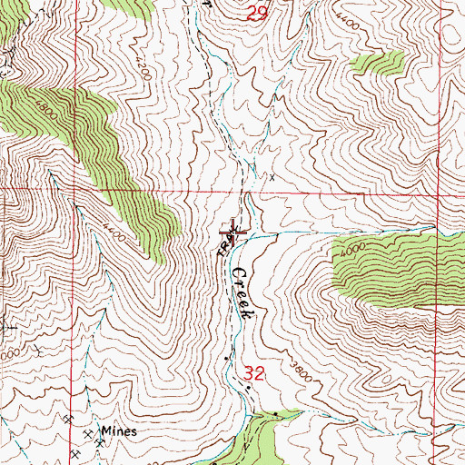 Topographic Map of Lion Canyon, AZ