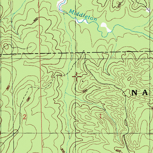 Topographic Map of B R Wilkinson Cemetery, MS
