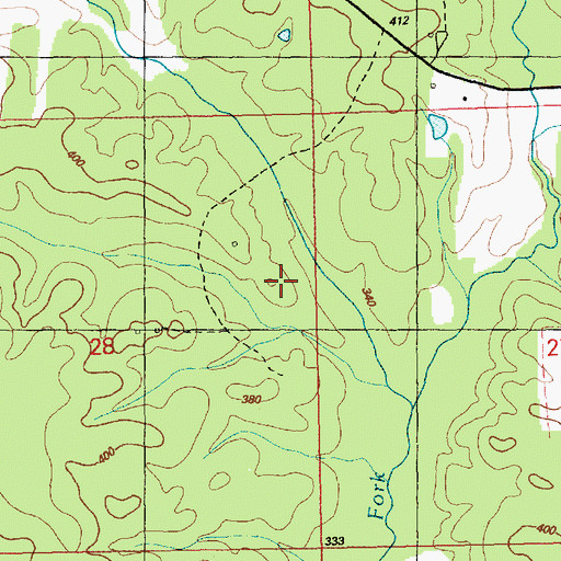 Topographic Map of Bonds Cemetery, MS