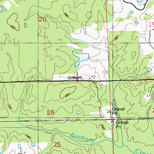 Topographic Map of Brandt Cemetery, MS